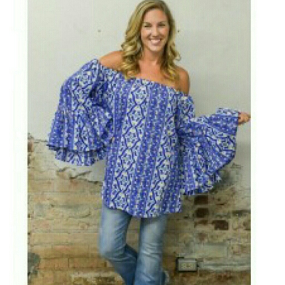 Turquoise Haven Ladies' Blue top